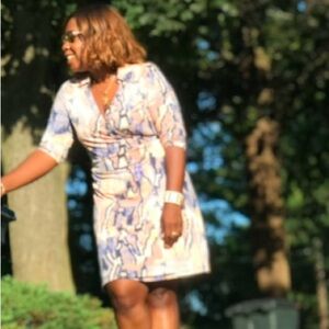 Trendy Snake Print Wrap Dress